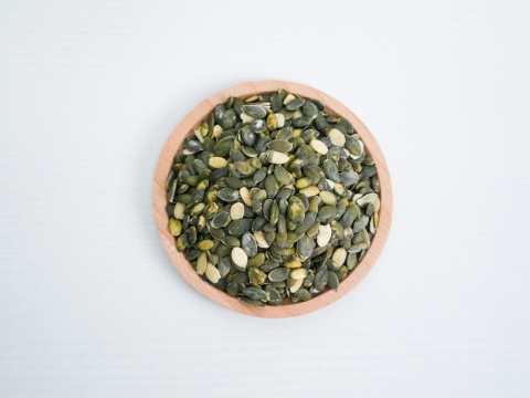 Shellless pumpkin seed kernels (A)